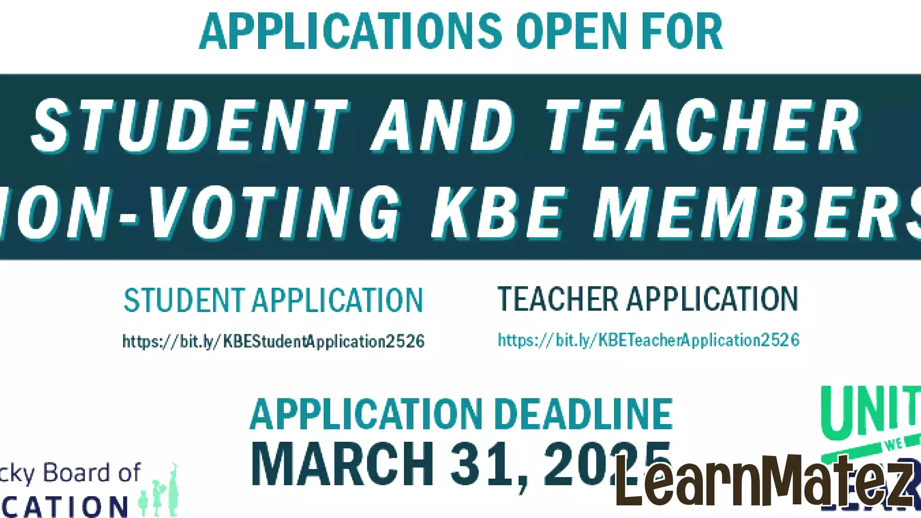 Extended Deadline for Kentucky Board of Education Non-Voting Member Applications