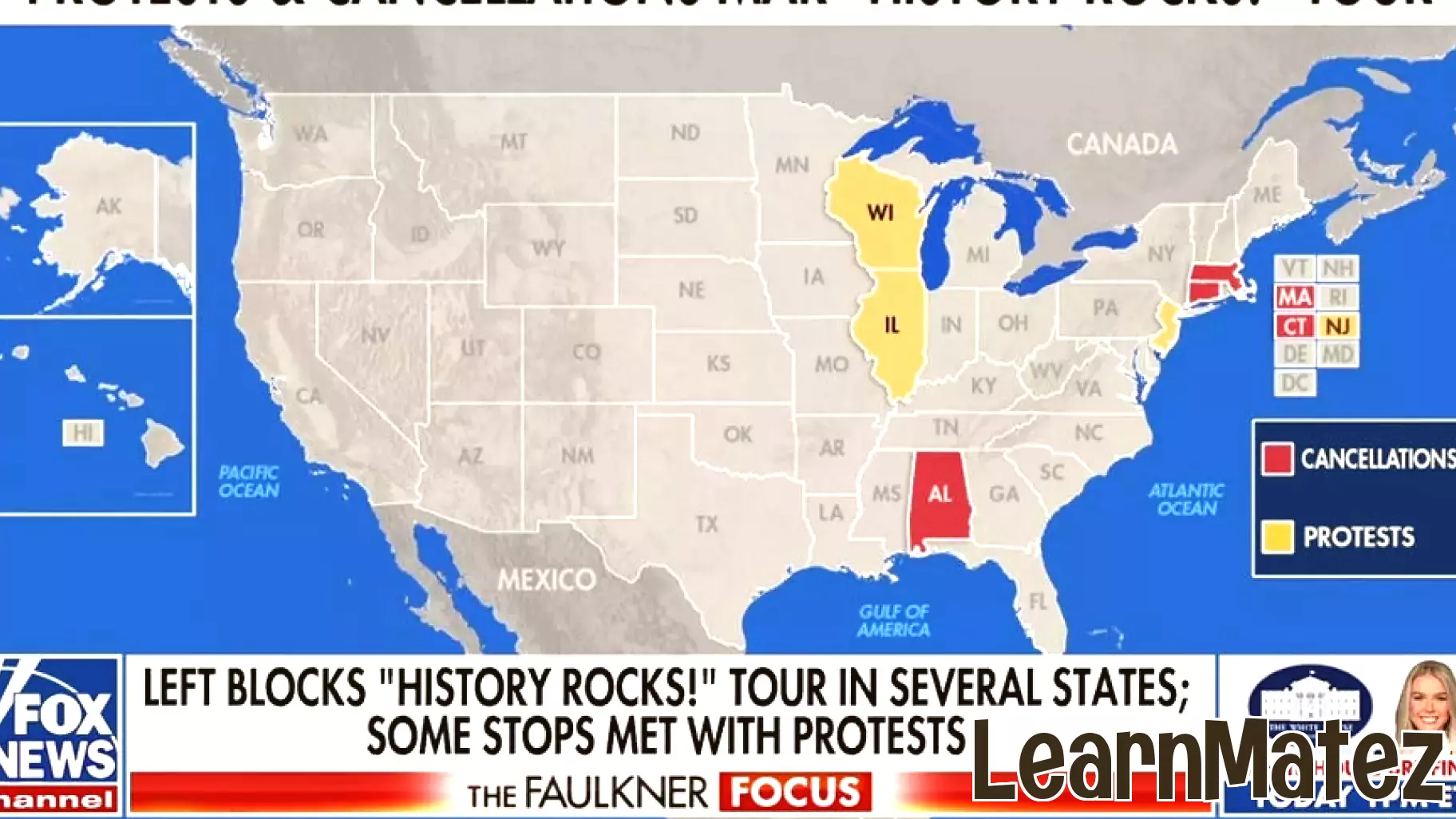 Protesters block Education Dept's 'History Rocks!' tour in several states