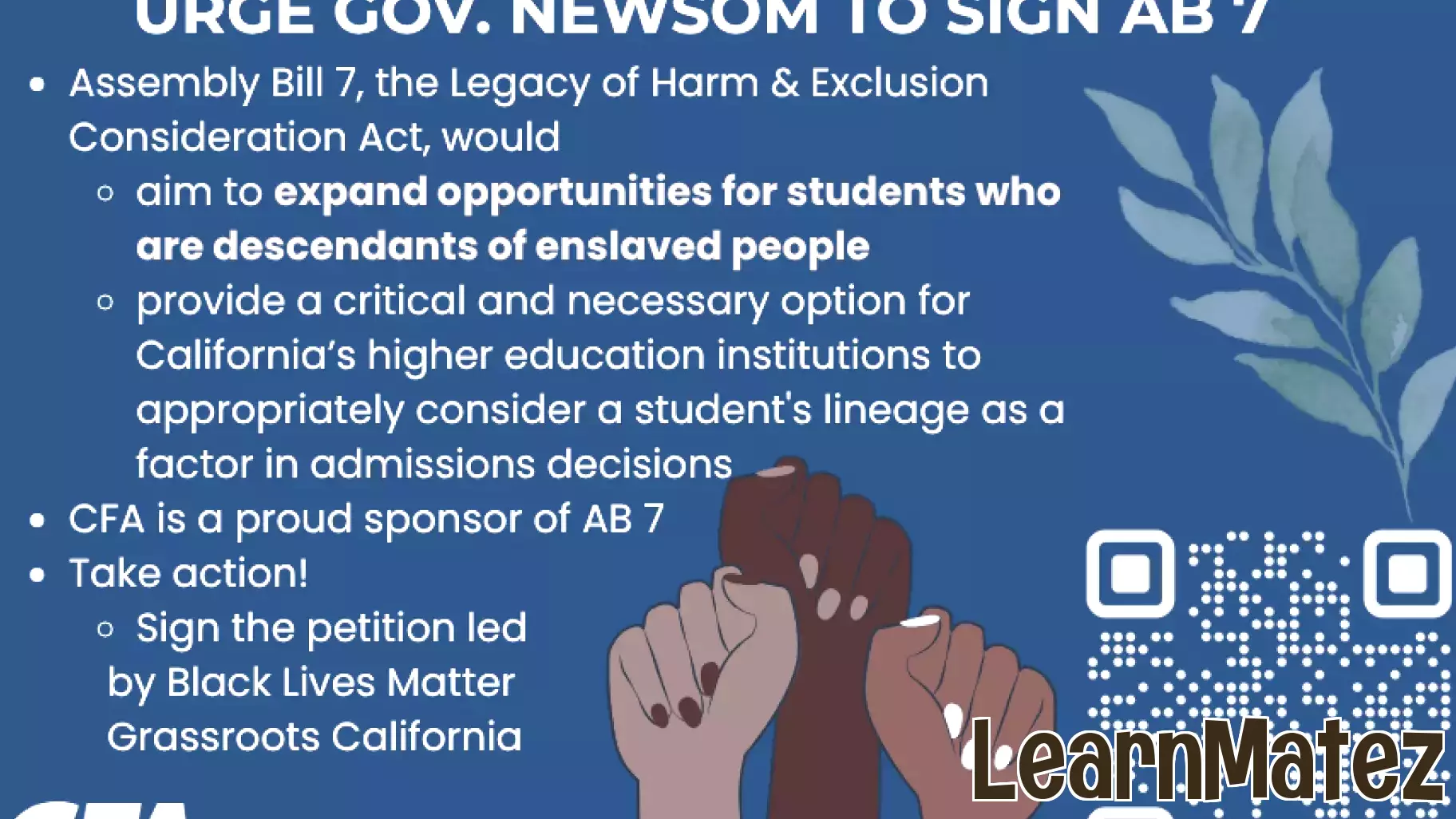 Urgent Call for Governor Newsom to Approve AB 7